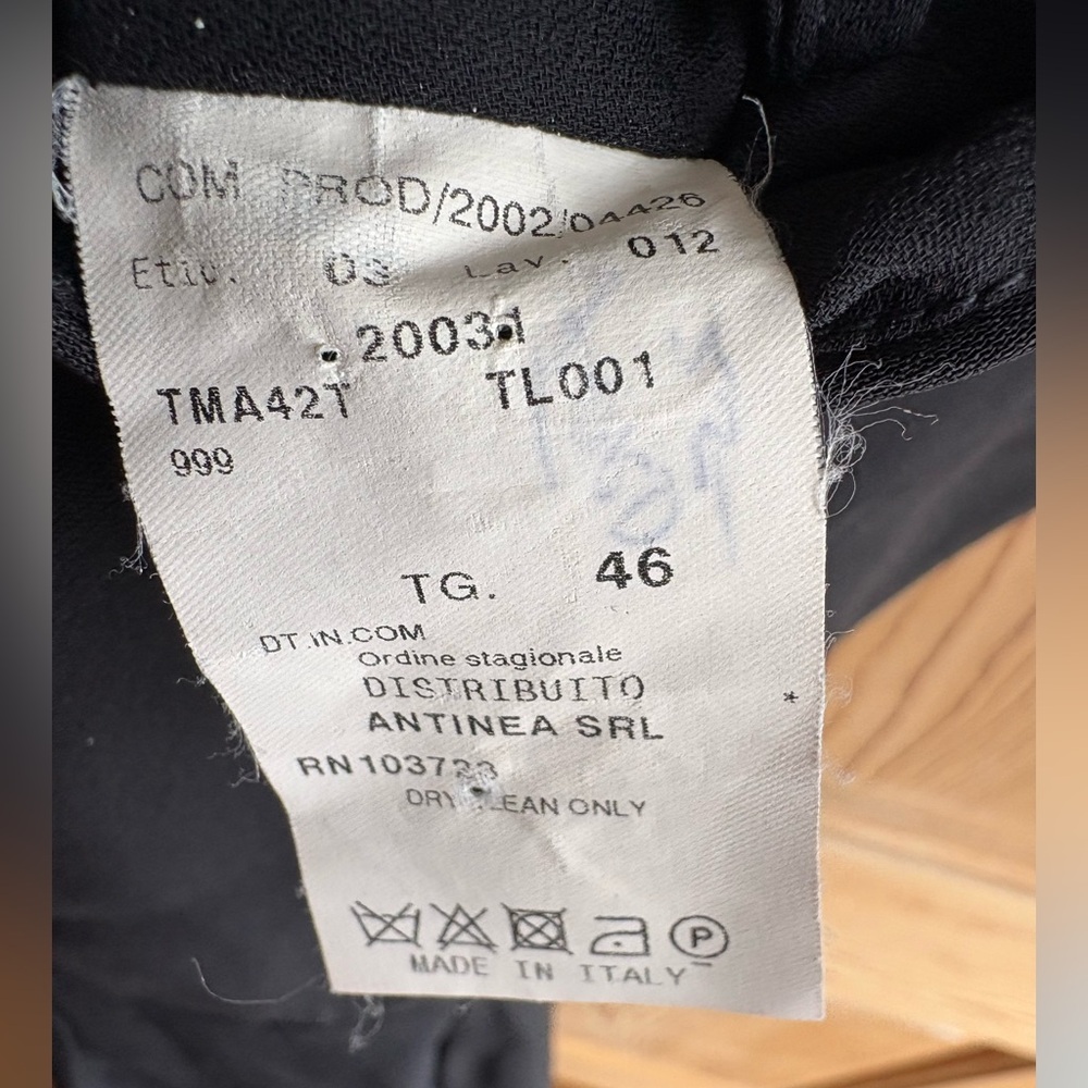 Vintage Silk Blend Armani Collezioni Black Crossback Dress Size 10 - Picture 6 of 6